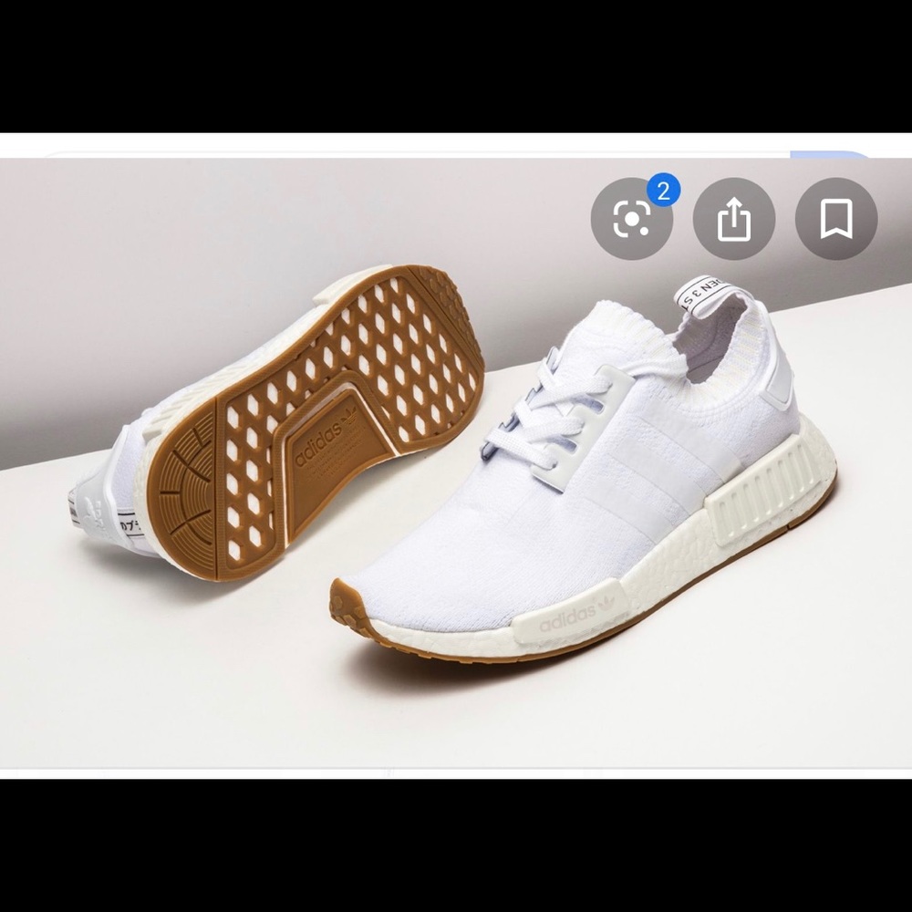 WHITE NMD GUM SOLE never worn